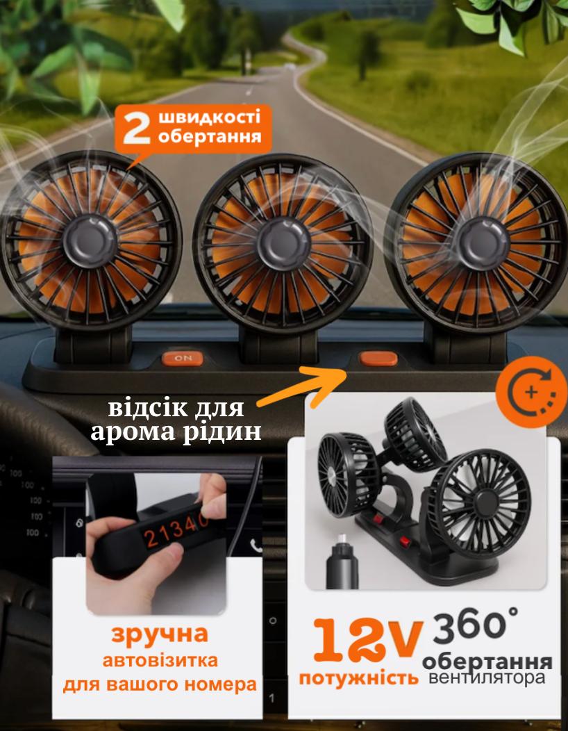 Потрійний вентилятор 3-в-1